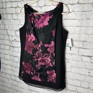 Alex Evenings Women’s Size Large Floral Blouse